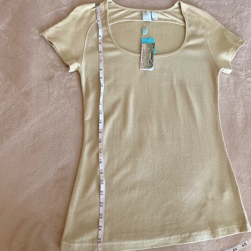Nu Sport Scoop Neck Short Sleeve Yoga Top - Size M - Picture 8 of 10